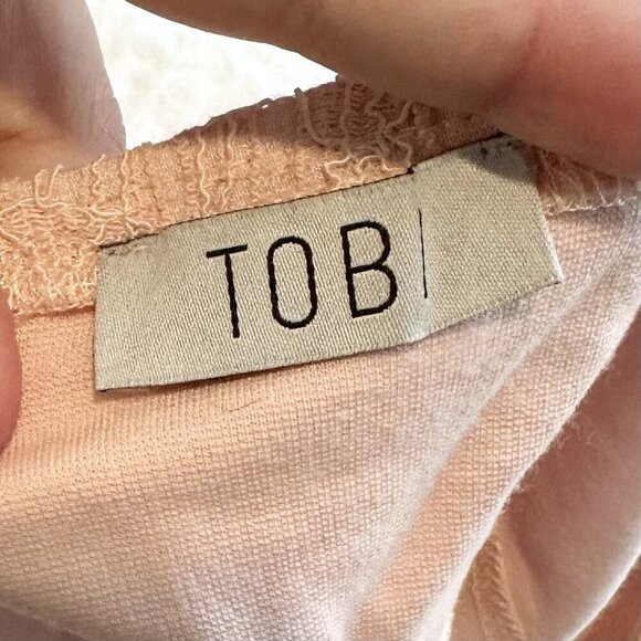 TOBI Pink Lace Off the Shoulder Crop Top - Size Small - Picture 2 of 5